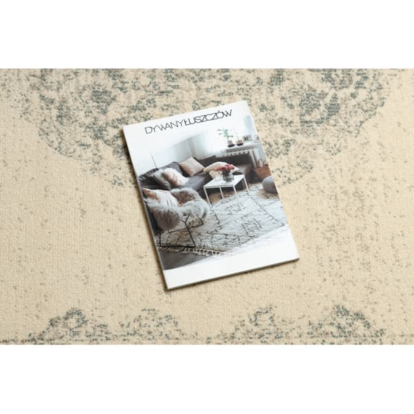 Ullmatta LEGEND ABBY 486.24.LA100 OSTA Ornament, ram Klassisk beige / blå, 135x200 cm