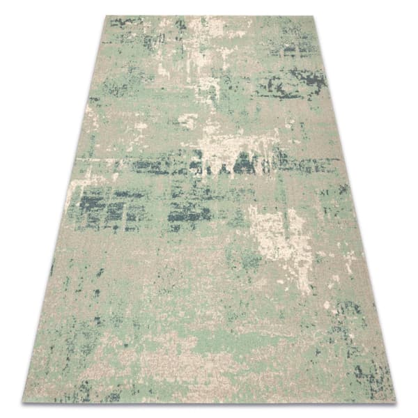 Uldtæppe ABBY 486.13.LA113 OSTA Vintage, moderne grøn / grå, 80x160 cm