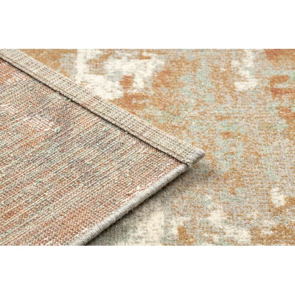 Uldtæppe ABBY 486.13.LA112 OSTA Vintage, moderne grøn / terrakotta, 160x240 cm