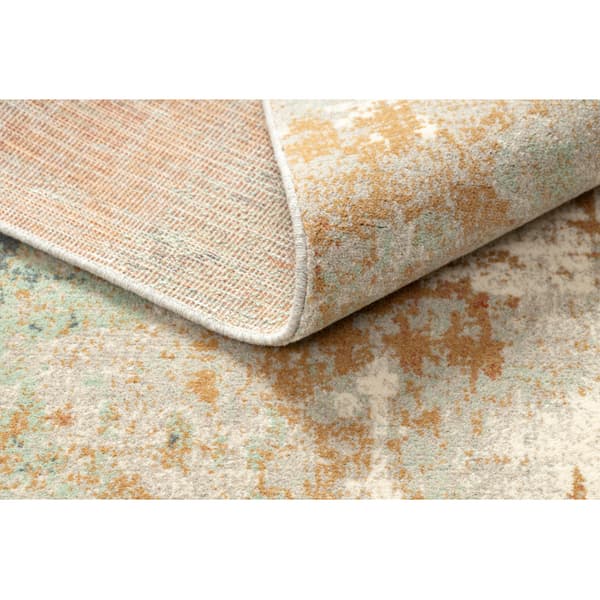 Uldtæppe ABBY 486.13.LA112 OSTA Vintage, moderne grøn / terrakotta, 160x240 cm