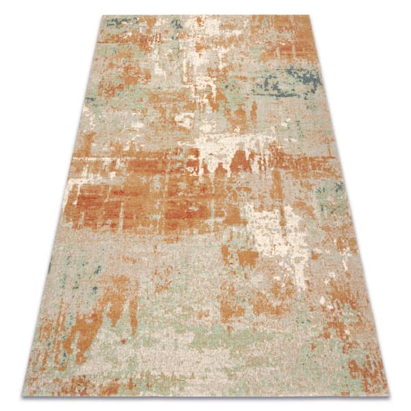 Uldtæppe ABBY 486.13.LA112 OSTA Vintage, moderne grøn / terrakotta, 160x240 cm