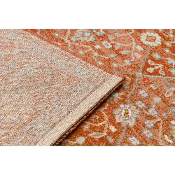 Ullmatta SOHO 477.27.LA300 OSTA - Romb, geometrisk ram naturlig terrakotta / beige, 200x300 cm
