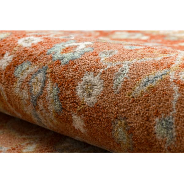 Ullmatta SOHO 477.27.LA300 OSTA - Romb, geometrisk ram naturlig terrakotta / beige, 200x300 cm