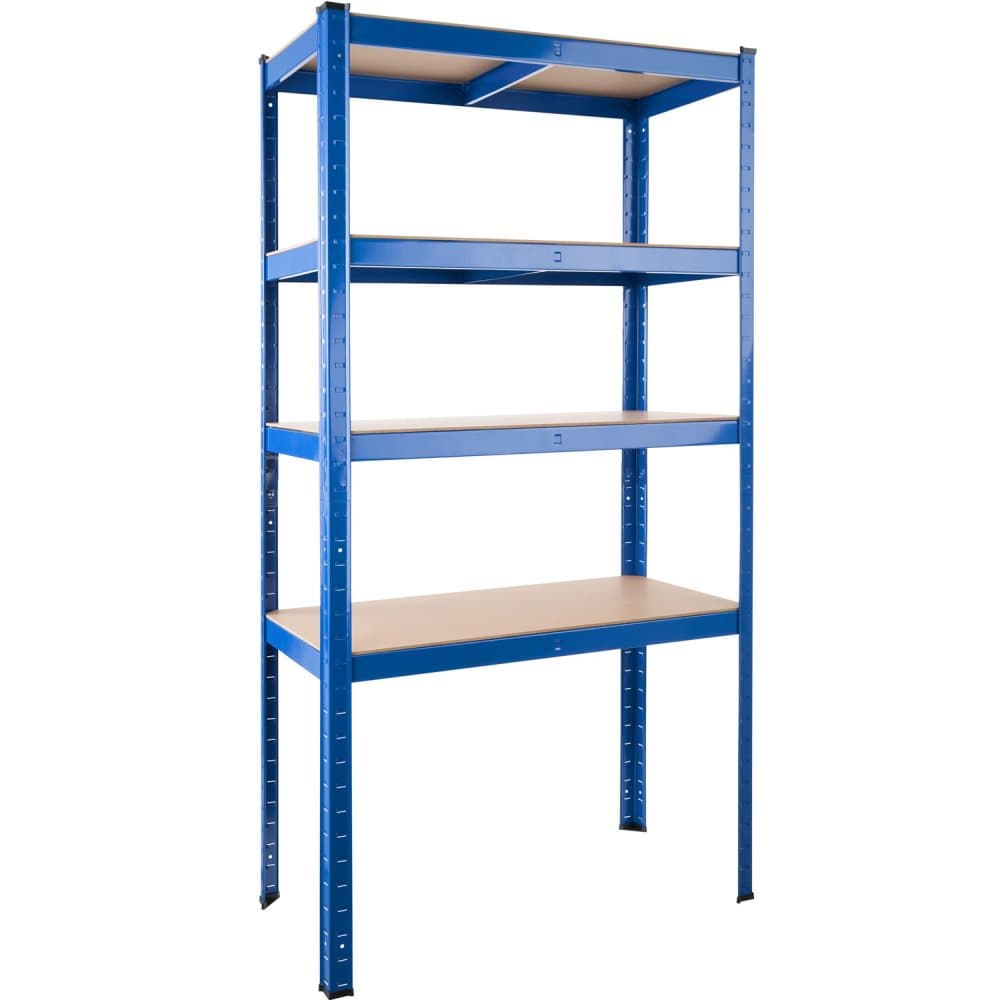 Lagerhylla 4 hyllplan stål - blå