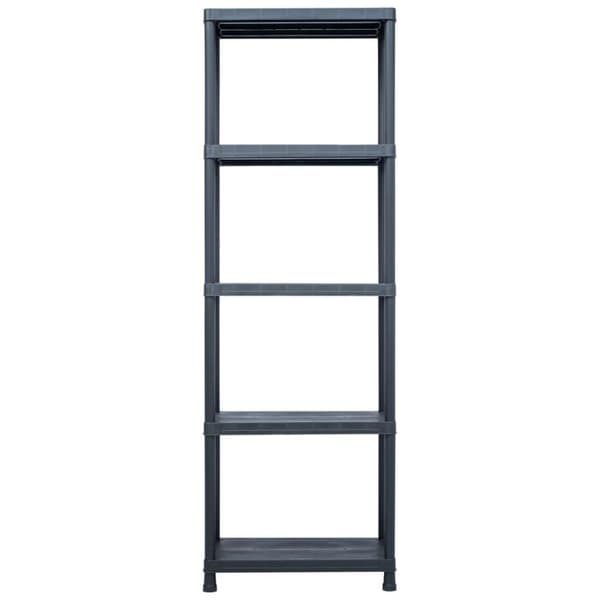 vidaXL opbevaringsreoler 2 stk. 125 kg 60 x 30 x 180 cm plastik sort