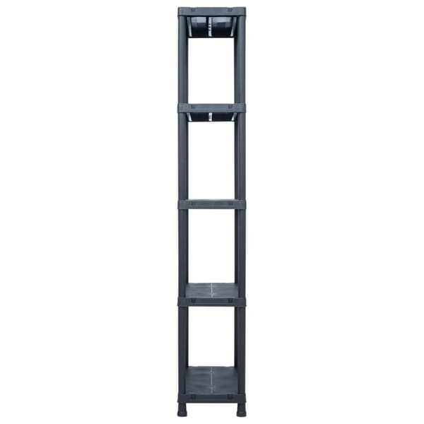 vidaXL opbevaringsreoler 2 stk. 125 kg 60 x 30 x 180 cm plastik sort