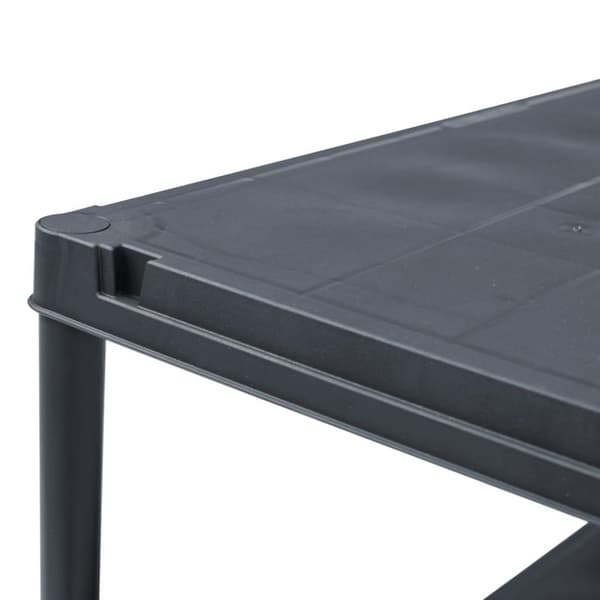 vidaXL opbevaringsreoler 2 stk. 125 kg 60 x 30 x 180 cm plastik sort