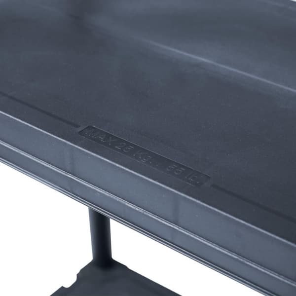 vidaXL opbevaringsreoler 2 stk. 125 kg 60 x 30 x 180 cm plastik sort