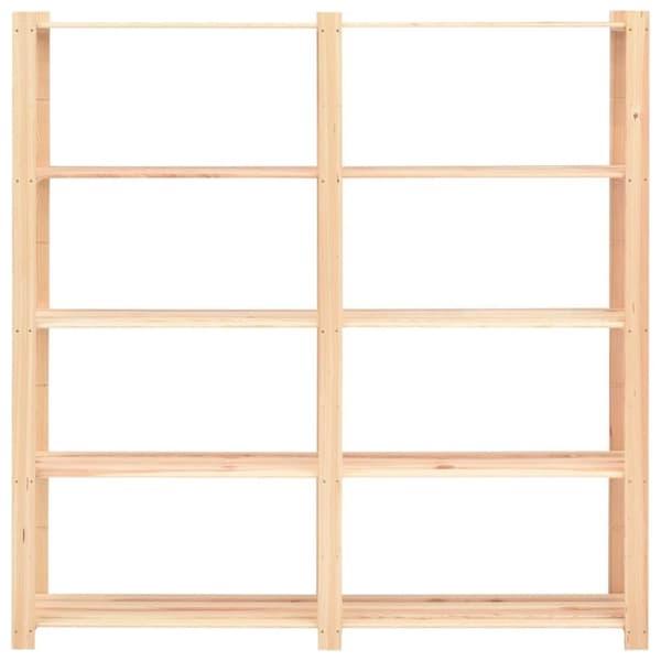 vidaXL reol i 5 niveauer 170 x 38 x 170 cm massivt fyrretræ 500 kg