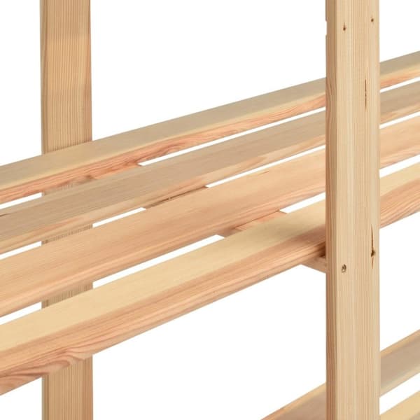 vidaXL reol i 5 niveauer 170 x 38 x 170 cm massivt fyrretræ 500 kg