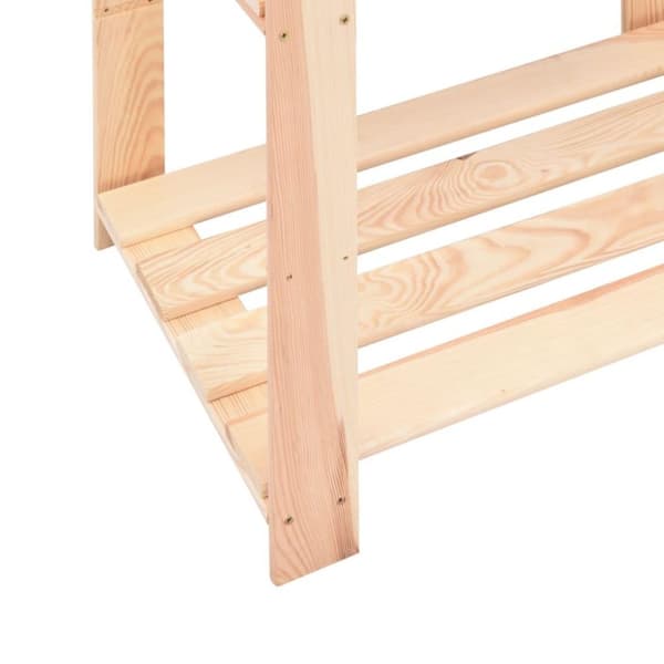 vidaXL reoler 2 stk. 3 hylder 80x38x90 cm massivt fyrretræ 150 kg