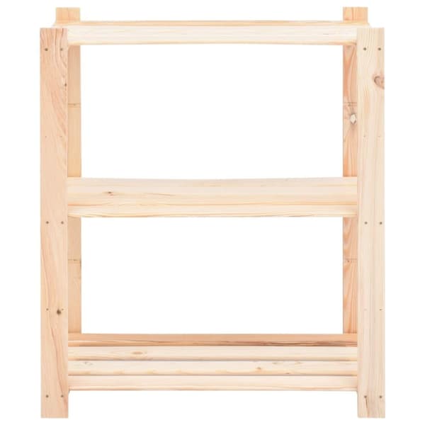 vidaXL reoler 2 stk. 3 hylder 80x38x90 cm massivt fyrretræ 150 kg