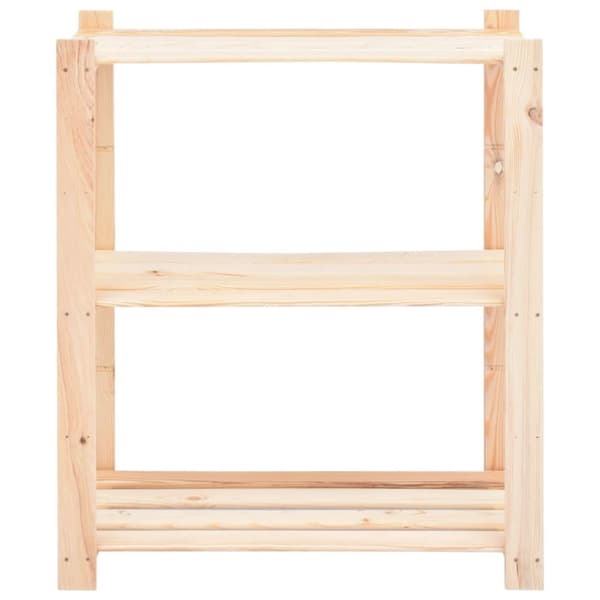 vidaXL Förvaringshylla 3 hyllplan 80x38x90 massiv furu 150 kg