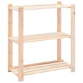Miniatyrbillede 1 af 8: vidaXL reol i 3 niveauer 80 x 38 x 90 cm massivt fyrretræ 150 kg