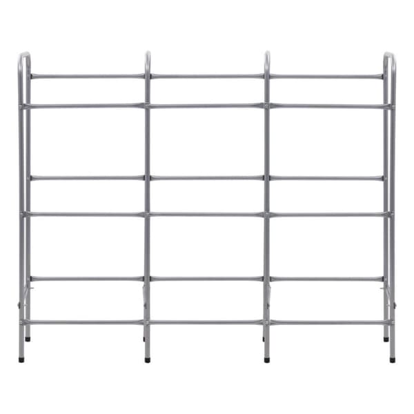 vidaXL Förvaringshylla för 9 backar silver 145x33x116 cm stål