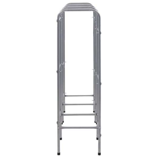 vidaXL Förvaringshylla för 9 backar silver 145x33x116 cm stål