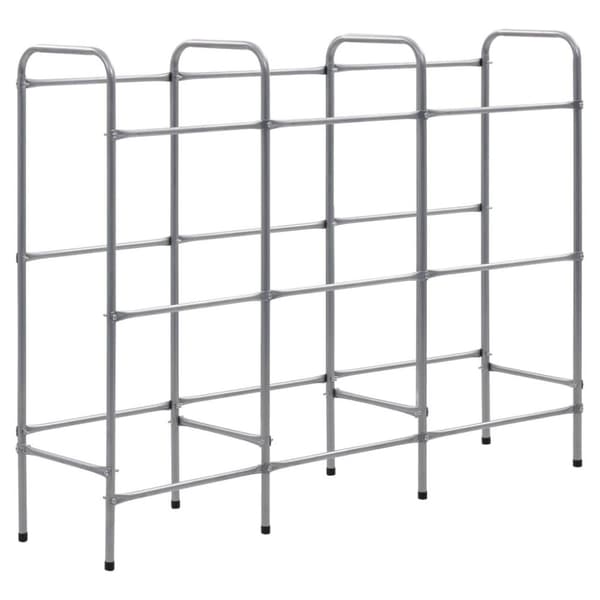 vidaXL Oppbevaringshylle for 9 kasser sølv 145x33x116 cm stål