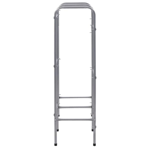 vidaXL opbevaringsstativ til 6 kasser 96x33x116 cm stål sølvfarvet