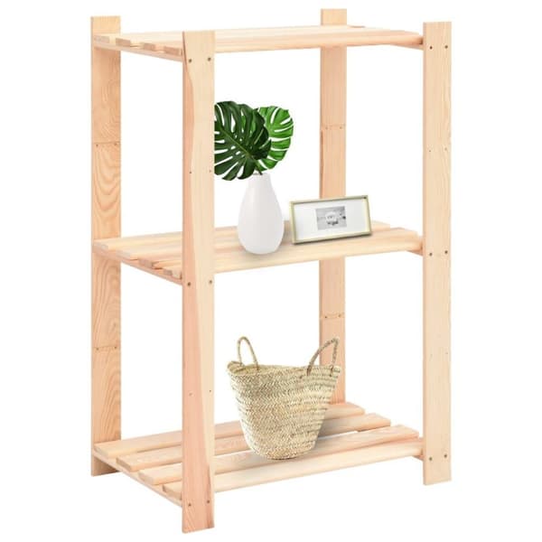 vidaXL 3-kerroksiset varastohyllyt 2 kpl 60x38x90 cm täysi mänty 150kg