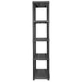 Miniatyrbilde 3 av 8: vidaXL Oppbevaringshylle 5 nivåer svart 71x38x170 cm plast
