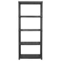 Miniatyrbilde 4 av 8: vidaXL Oppbevaringshylle 5 nivåer svart 71x38x170 cm plast