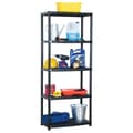 Miniatyrbilde 7 av 8: vidaXL Oppbevaringshylle 5 nivåer svart 71x38x170 cm plast