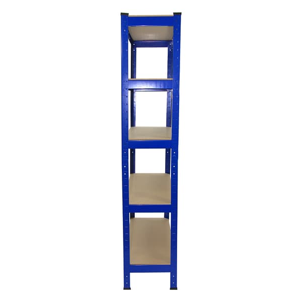 T-Rax Robust Blå Lagerhylla Verkstadshylla Garagehylla Verkstad Garage Lager Förvaring MDF Bultfri Bultlös Legerat Stål 75 x 30 x 150 cm