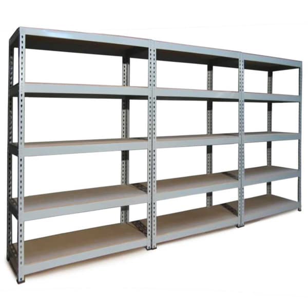 Q-Rax Grå Lagerhylla/Förvaringshylla - 120 cm (B) x 180 cm (H) x 50 cm (D) | Modulhyllor, Förvaring, Garage