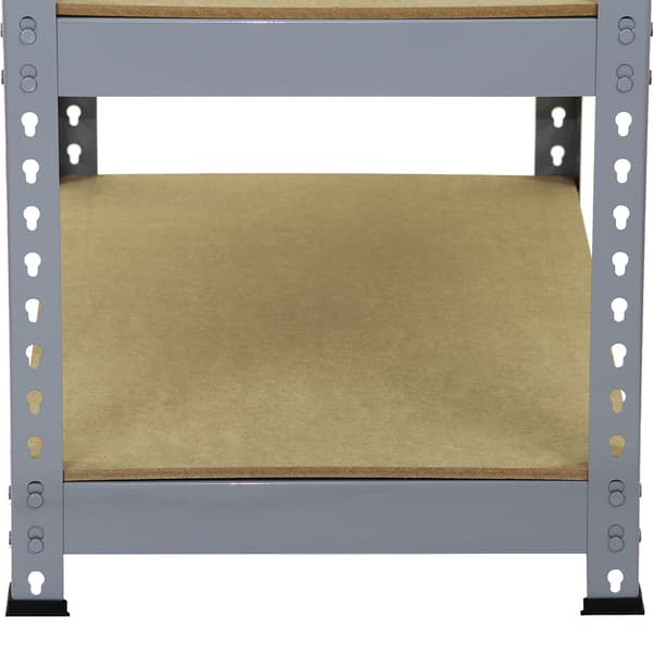 Q-Rax Lagerhylla / Förvaringshylla (Grå) | 90 cm (Bredd) x 180 cm (Höjd) x 50 cm (Djup)