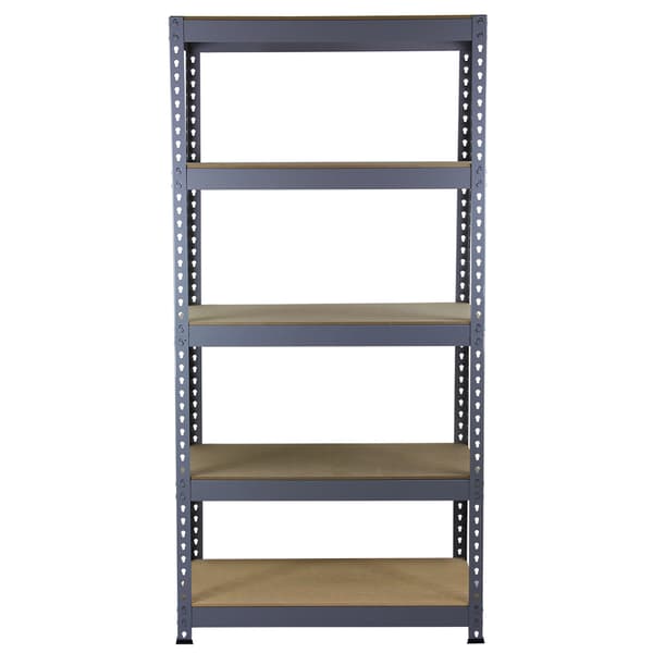Q-Rax Lagerhylla / Förvaringshylla (Grå) | 90 cm (Bredd) x 180 cm (Höjd) x 50 cm (Djup)
