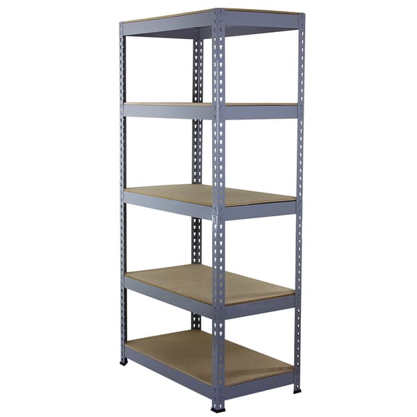 Q-Rax Lagerhylla / Förvaringshylla (Grå) | 90 cm (Bredd) x 180 cm (Höjd) x 50 cm (Djup)