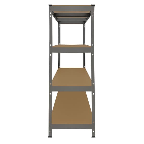 Q-Rax Förvaringshyllor / Lagerhyllor (Grå) | 160 cm (bredd) x 160 cm (höjd) x 60 cm (djup)