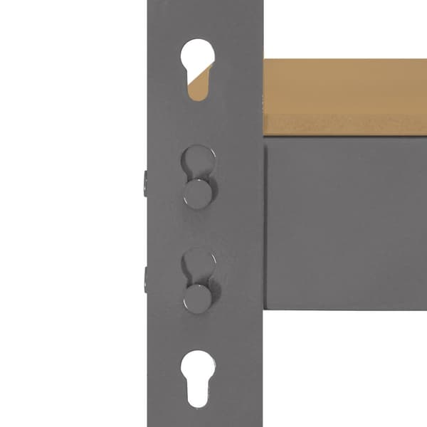 Q-Rax Förvaringshyllor / Lagerhyllor (Grå) | 160 cm (bredd) x 160 cm (höjd) x 60 cm (djup)