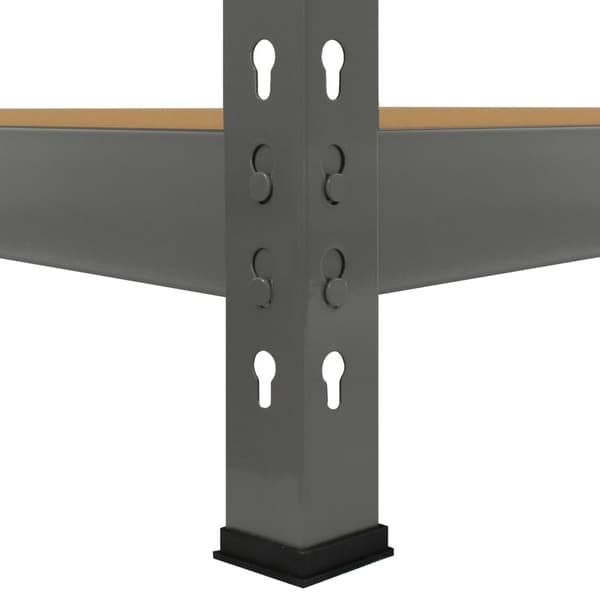 Q-Rax Förvaringshyllor / Lagerhyllor (Grå) | 160 cm (bredd) x 160 cm (höjd) x 60 cm (djup)