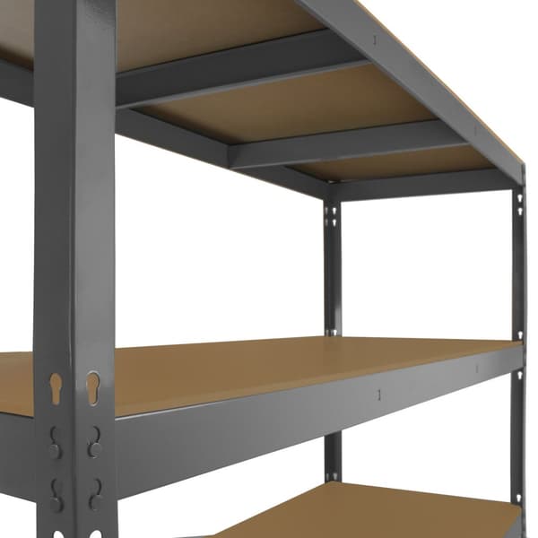 Q-Rax Förvaringshyllor / Lagerhyllor (Grå) | 160 cm (bredd) x 160 cm (höjd) x 60 cm (djup)
