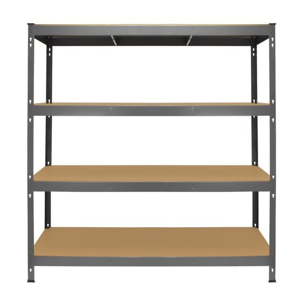 Q-Rax Förvaringshyllor / Lagerhyllor (Grå) | 160 cm (bredd) x 160 cm (höjd) x 60 cm (djup)