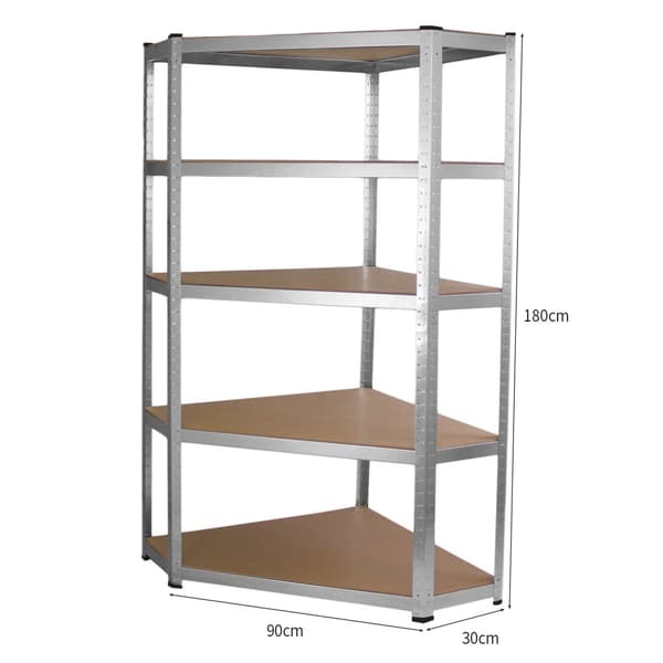 Galwix Hörnhylla i Galvaniserat Stål, 90cm (B) | Lagerhyllor, Hyllor, Förvaring