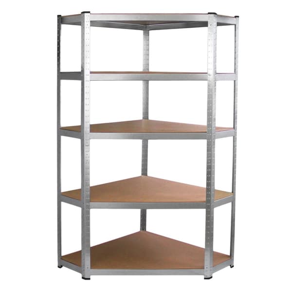 Galwix Hörnhylla i Galvaniserat Stål, 90cm (B) | Lagerhyllor, Hyllor, Förvaring