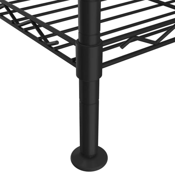 vidaXL 3-kerroksinen varastohylly 60x35x76 cm musta150 kg