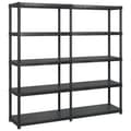 Miniatyrbilde 1 av 7: vidaXL Oppbevaringshylle 5 nivåer svart 183x45,7x185 cm plast