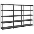 Miniatyrbilde 1 av 8: vidaXL Oppbevaringshylle 5 nivåer svart 274,5x45,7x185 cm plast