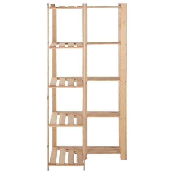 vidaXL 5-kerroksinen varaston kulmahylly 82,5x82,5x170 cm täysi mänty