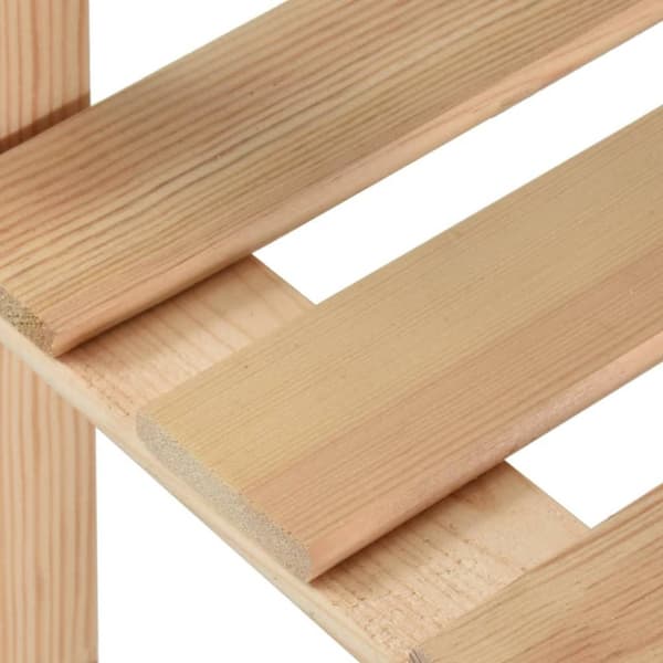 vidaXL Lagerhylla 5 hyllplan 170x28,5x170 cm massivt granträ