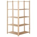 Miniatyrbilde 4 av 8: vidaXL Hjørnehylle 5 etasjer 82,5x82,5x170 cm heltre furu
