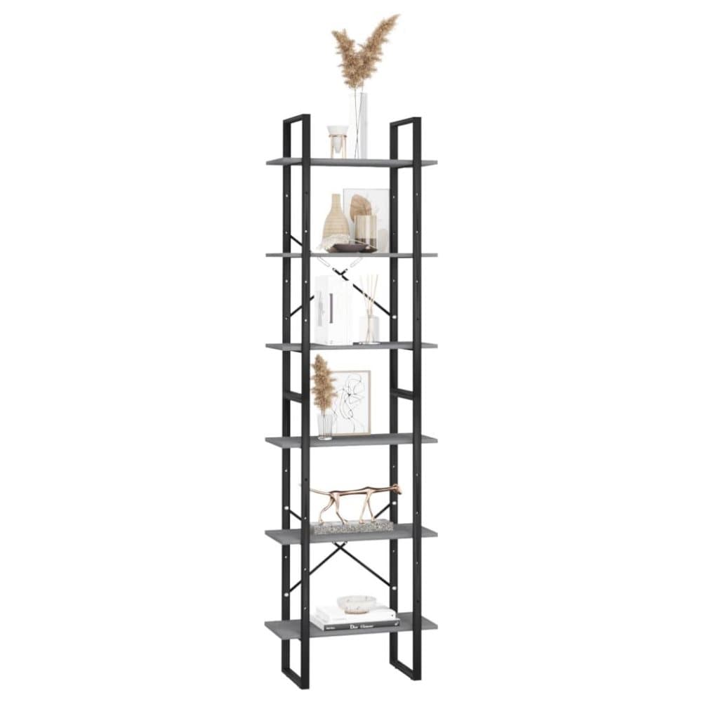 vidaXL Förvaringshyllor 2 st grå 60x30x210 cm massiv furu