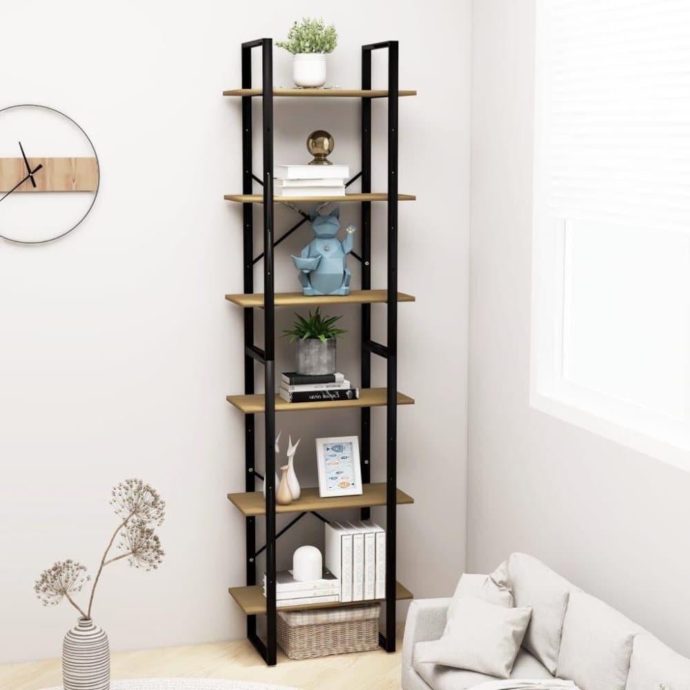 vidaXL Förvaringshyllor 2 st brun 60x30x210 cm massiv furu