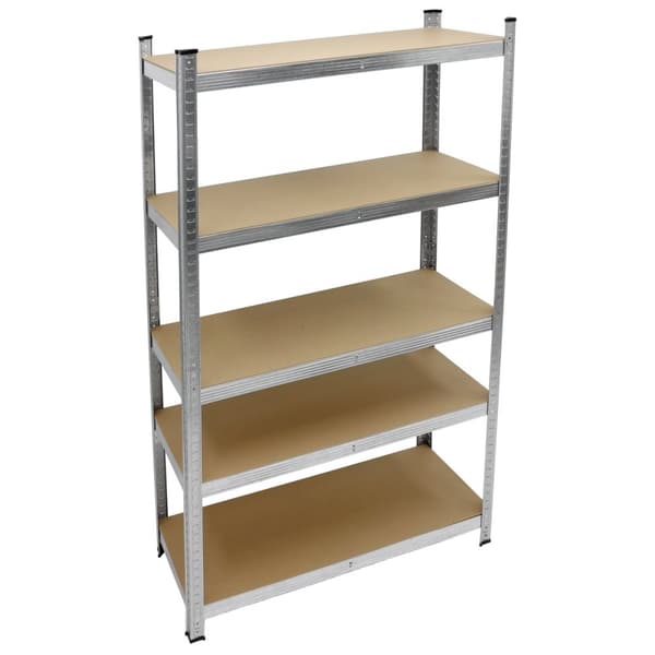 Työpajahylly hopea 200x100x50 cm MDF:stä ja metallista 750 kg:n kuormitukseen asti