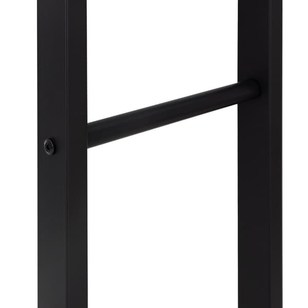Brændehylde 60x100x25 cm sort metal ML-Design