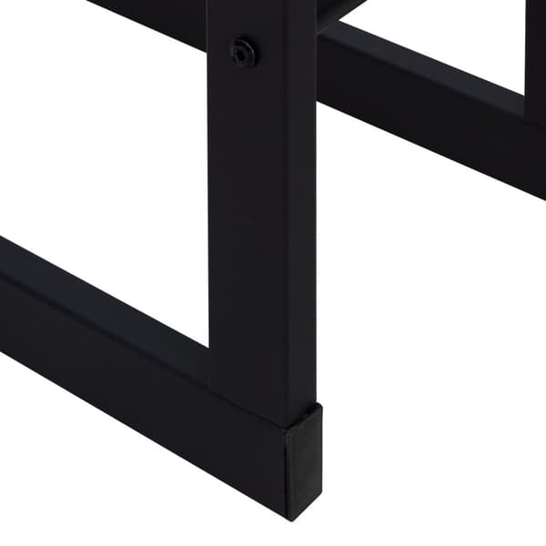 Brændehylde 60x100x25 cm sort metal ML-Design