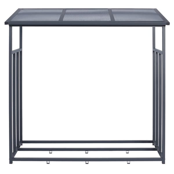 ML-Design Metal Fuloling Hylly Anthracite XXL 185 x 70 x 185 cm, polttopuut saaliit ulkona, puutarha takka puutaso 2,3 m³, Puu Line Pinoaminen Tuki
